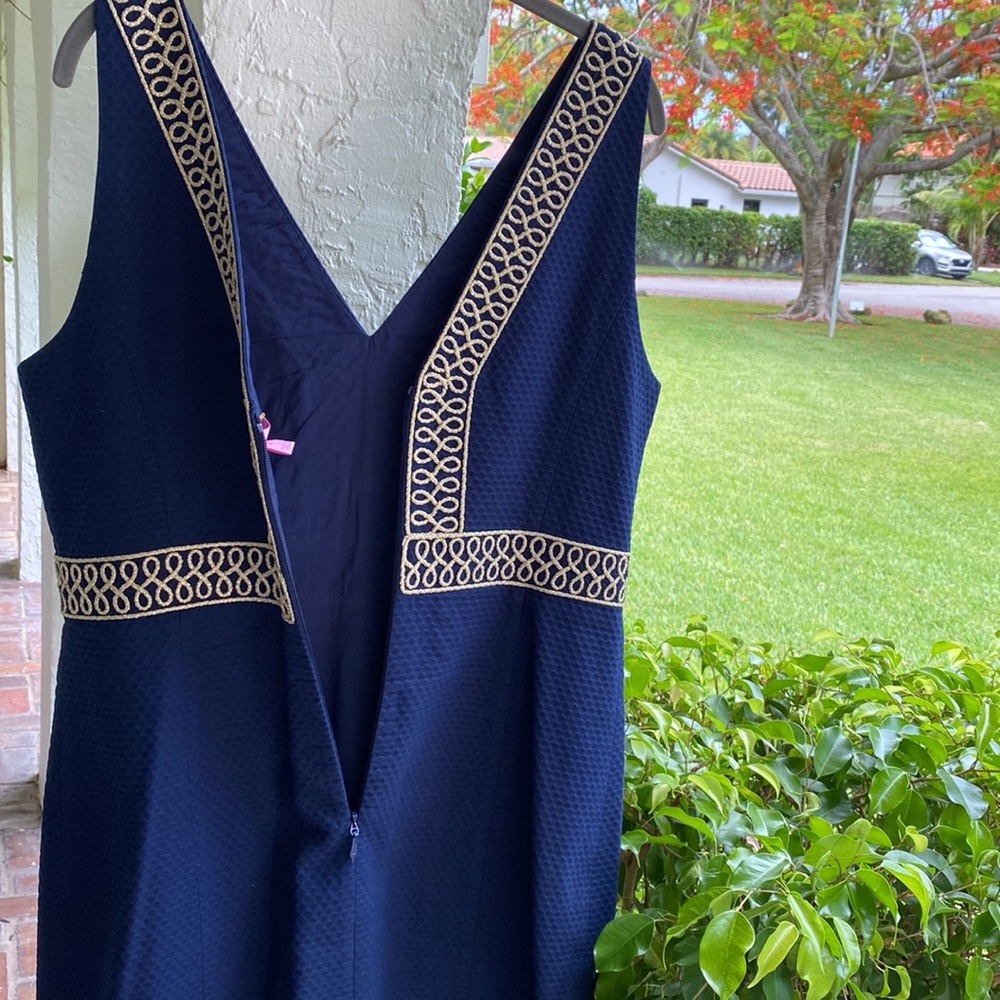 Lilly Pulitzer Dress- size 12 -midnight Blue - Picture 5 of 15